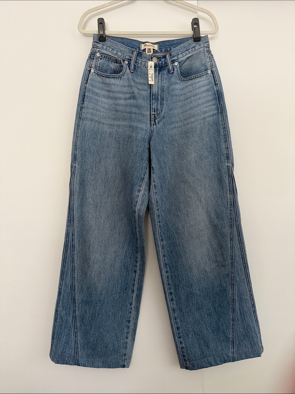NWT Madewell Superwide-Leg Jeans in Parson Wash: Inset Edition - Size 27